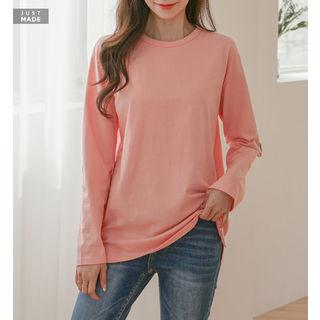 Plaid Elbow-patch T-shirt