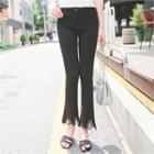 Lace-hem Boot-cut Pants