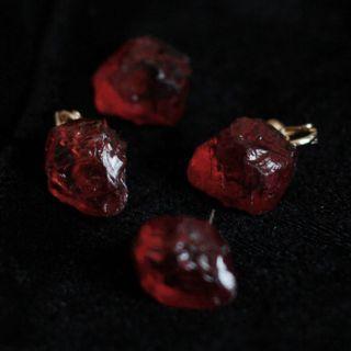 Resin Dangle Earring Stud Earrings - 1 Pr - Red - One Size