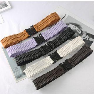 Faux Leather Crinkled Belt