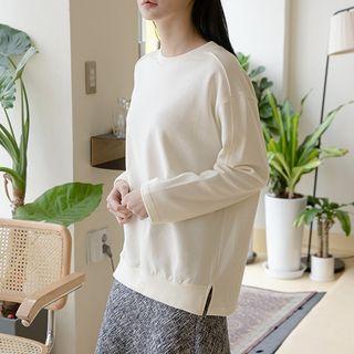 Seam-trim Slit-side Sweatshirt