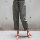 Button-front Linen Pants