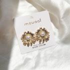 Faux Pearl Stud Earring 1 Pair - Bm0442 - As Shown In Figure - One Size