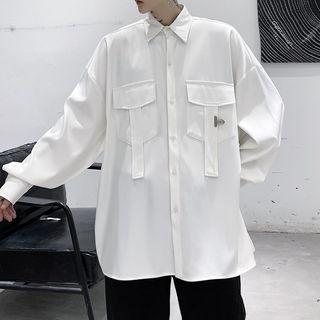 Pocket Detail Loose-fit Long-sleeve Shirt