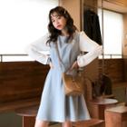 Color-block Chiffon A-line Dress