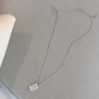 Medallion Long Necklace Silver - One Size