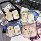 Bear Applique Lightweight Crossbody Bag