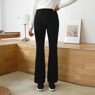 Tall Size Band-waist Boot-cut Pants