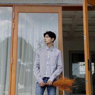 Cuffed Striped Shirt