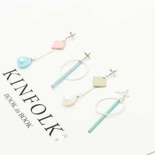 Geometric Asymmetric Drop Earring
