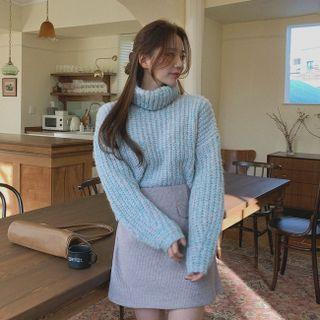 Turtle-neck Pastel-m Lange Sweater