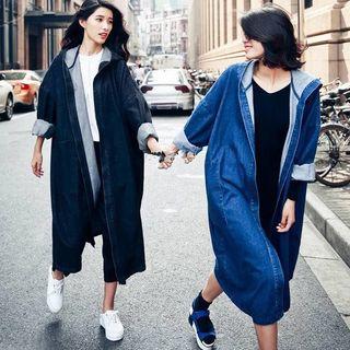 Denim Plain Trench Coat