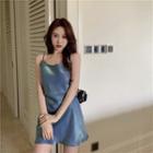 Spaghetti Strap Mini Sheath Dress / Short-sleeve T-shirt