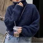 Turtleneck Sweater Dark Blue - One Size