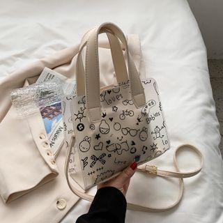 Set: Printed Pvc Tote Bag + Pouch