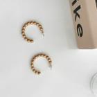 Bubble Open Hoop Earrings Gold - One Size