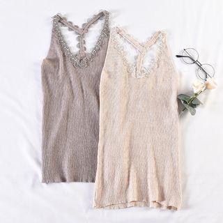 Knit Tank Top Gray - One Size