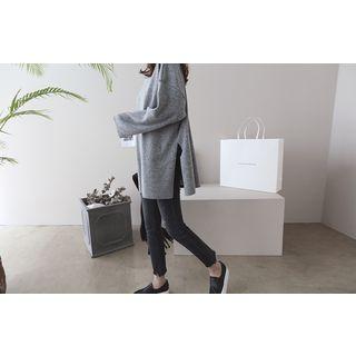 Long Sleeve Slit-side Top