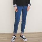 Straight Fit Color Block Jeans