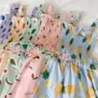 Set: Fruit Print Camisole Top + Midi Skirt