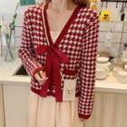 Long Sleeve Houndstooth Sweater (various Designs)