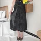 Dot Loose-fit Cropped Wide-leg Pants