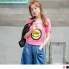 Short Sleeve Love Print T-shirt