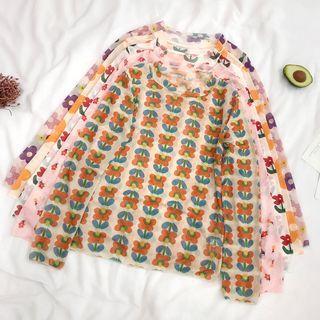 Mesh Floral Top