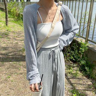 Square-neck Jacquard A-line Dress