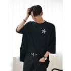 Dolman-sleeve Printed Oversized T-shirt