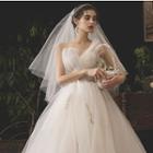 Strapless A-line Wedding Gown / Trained Wedding Gown