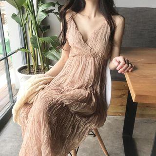 Shirred Sleeveless Dress