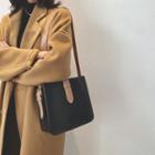 Color-block Faux Leather Shoulder Bag