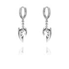 Shark Alloy Dangle Earring 1 Pair - Silver - One Size