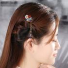 Rhinestone Floral Hair Pin As Shown In Figure - One Size
