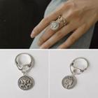 Coin Dangle Ring Silver - One Size