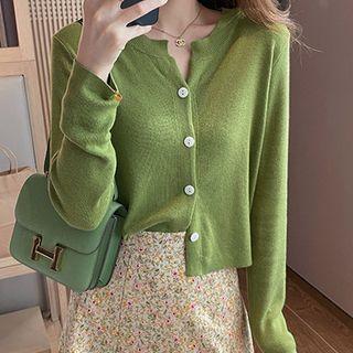 Spaghetti Strap Floral Midi A-line Dress / Cardigan / Set