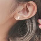 925 Sterling Silver V Shaped Ear Stud