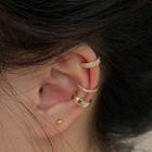 Rhinestone Cuff Earring Set Of 3 - Gold - One Size