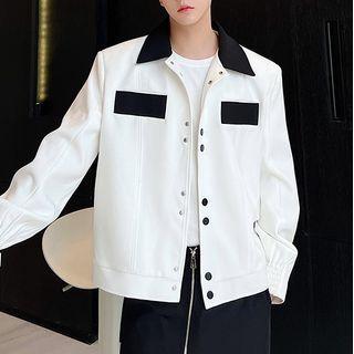 Two-tone Metal-accent Jacket