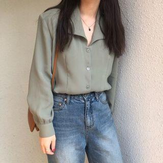 Plain Shirt Pea Green - One Size