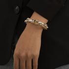 Chunky Chain Bracelet 0768 - Gold & Silver - One Size