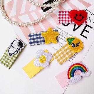 Checked Applique Hair Clip (various Designs)