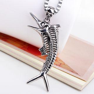 Alloy Fish Pendant Necklace As Shown In Figure - One Size