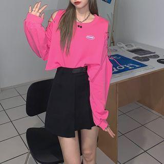 Cutout Sweatshirt Pink - One Size