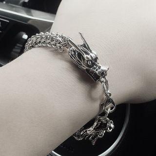 Dragon Pendant Stainless Steel Bracelet
