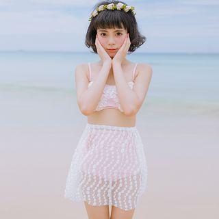 Set: High Waist Bikini + Lace Skirt