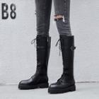 Platform Lace-up Mid-calf Boots / Platform Lace-up Knee-high Boots