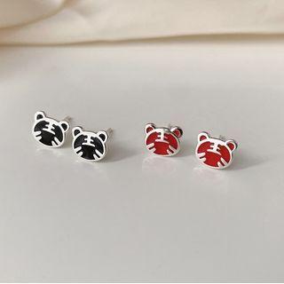 Tiger Sterling Silver Earring