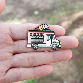 Ice Cream Van Alloy Brooch As Shown In Figure - One Size